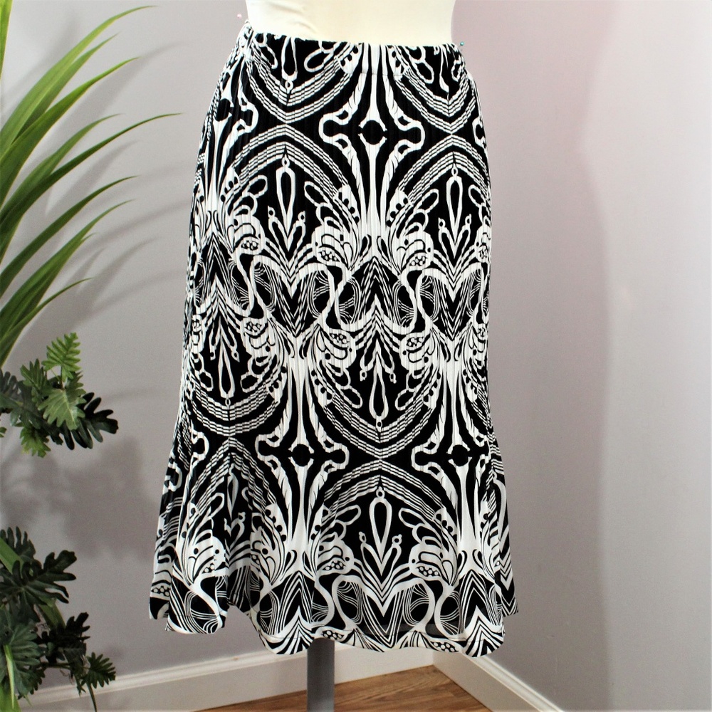 Allison Taylor Midi Skirt w/Pleats & Flare Bottom